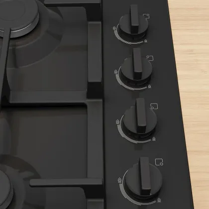 Варильна поверхня Bosch газова, 60см, чавун, WOK (PBH6C6K90R) (Black)