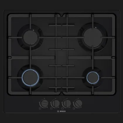 Варильна поверхня Bosch газова, 60см, чавун (PGP6B6K90R) (Black)
