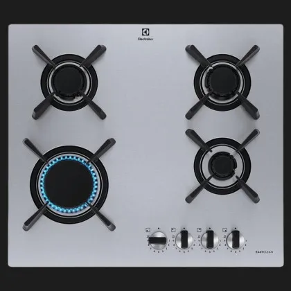 Варильна поверхня Electrolux газова, 60см, чавун (KGU643723Z) (Stainless Steel)
