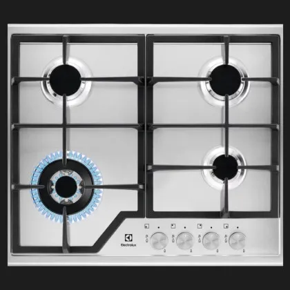 Варильна поверхня Electrolux газова, 60см, чавун (EGS6436SX) (Stainless Steel)