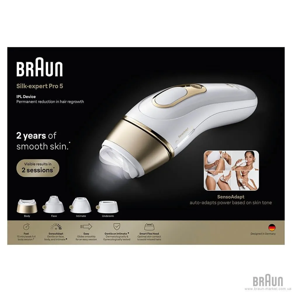 Фотоэпилятор BRAUN Silk-expert Pro 5 IPL (PL5412)