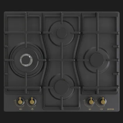 Варильна поверхня Gorenje газова, 60см, чавун (GW6D42CLB) (Black)