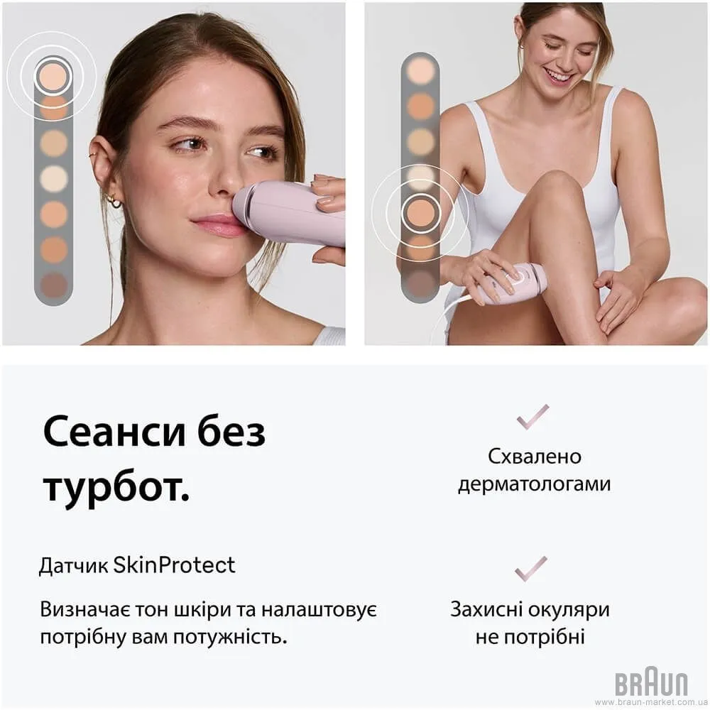 Фотоепілятор BRAUN Silk-expert Mini IPL (PL1111) (Pink) — фото 7