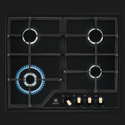 Варильна поверхня Electrolux газова, 60см, чавун (KGS6436RK) (Black)