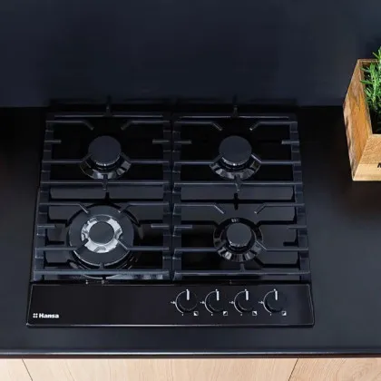 Варильна поверхня Hansa газова, 60см (BHGS650103) (Black)