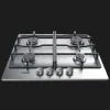 Варильна поверхня Whirlpool газова, 60см, чавун, турбо-конфорка (TKRL660IX) (Stainless Steel)