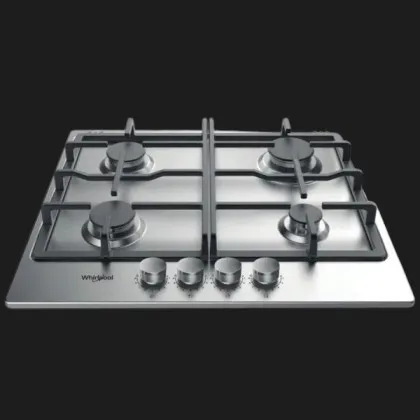 Варильна поверхня Whirlpool газова, 60см, чавун, турбо-конфорка (TKRL660IX) (Stainless Steel)