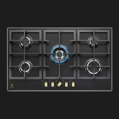 Варильна поверхня Electrolux газова, 90см, чавун (KGS9536RN) (Black)