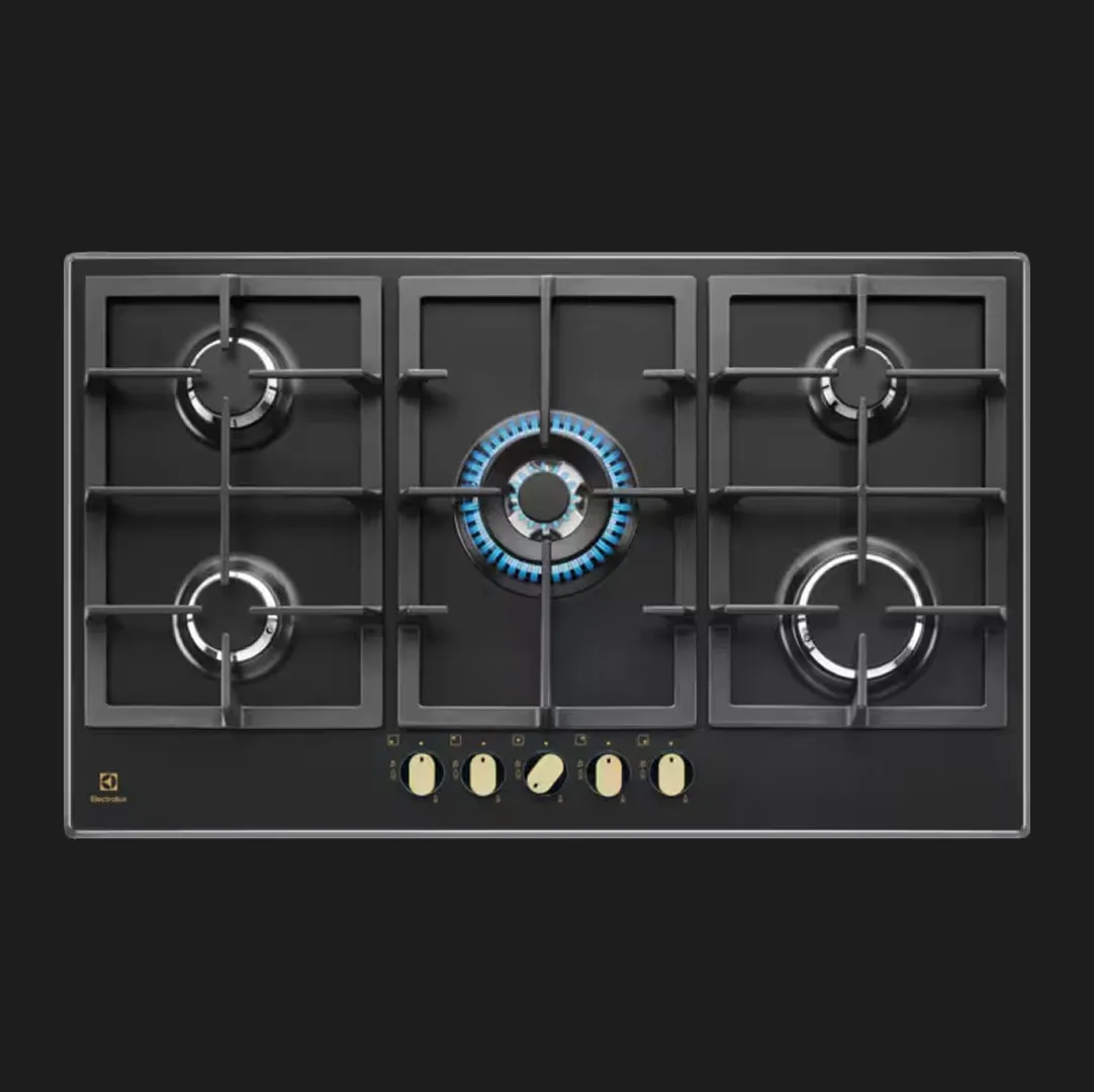 Варильна поверхня Electrolux газова, 90см, чавун (KGS9536RN) (Black)