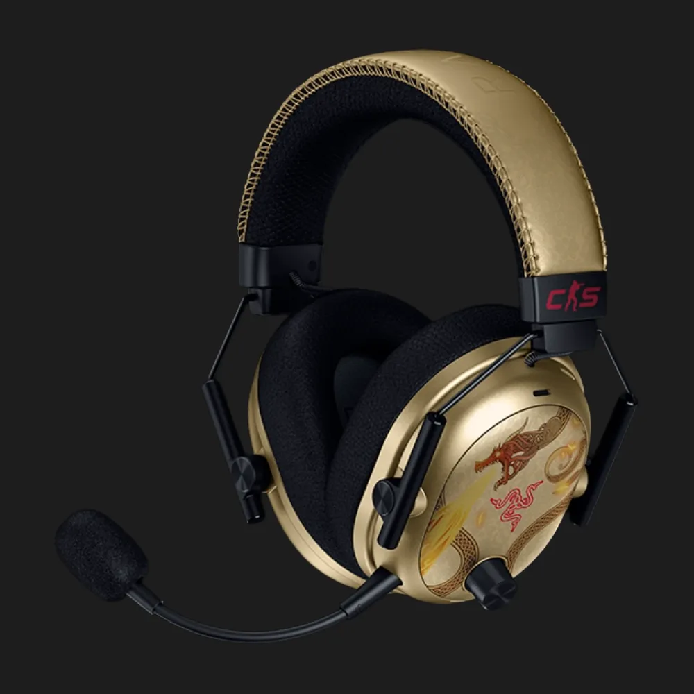 Ігрова гарнітура RAZER Blackshark V3 PRO, Counter-Strike 2 Edition (Gold) (RZ04-05400800-R3M1) (UA)