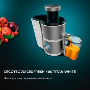 Соковитискач Cecotec Juice & Fresh 400 (Titan White) (CCTC-04154) в Чернівцях