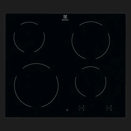 Варильна поверхня Electrolux електрична склокерамічна, 60см (EHF6240IOK) (Black)