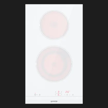 Варильна поверхня Gorenje електрична склокерамічна, 30см, Доміно (ECT322WCSC) (White)