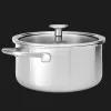 Кастрюля с крышкой KitchenAid MSS, 24 см, 4,9 л (Silver) (CC003260-001)