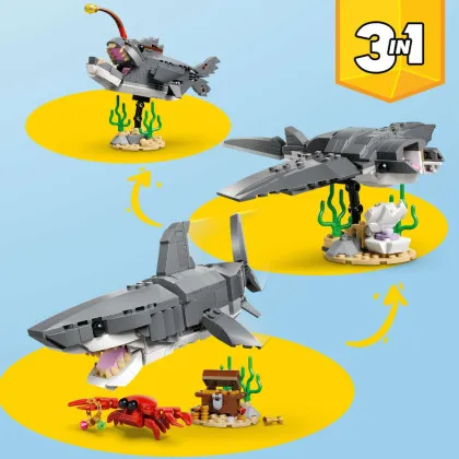 Конструктор LEGO Creator Свирепая акула с сундуком сокровищ (31381)