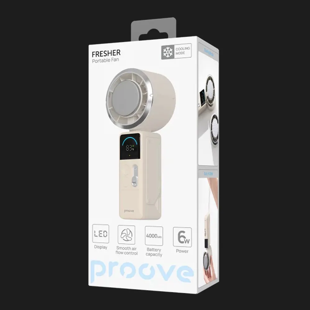 Портативний вентилятор Proove Fresher (Beige) — фото 4