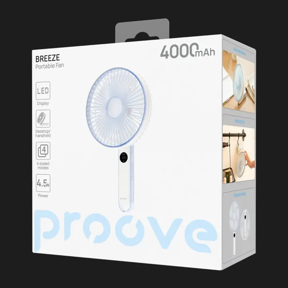 Портативний вентилятор Proove Breeze (White) — фото 5
