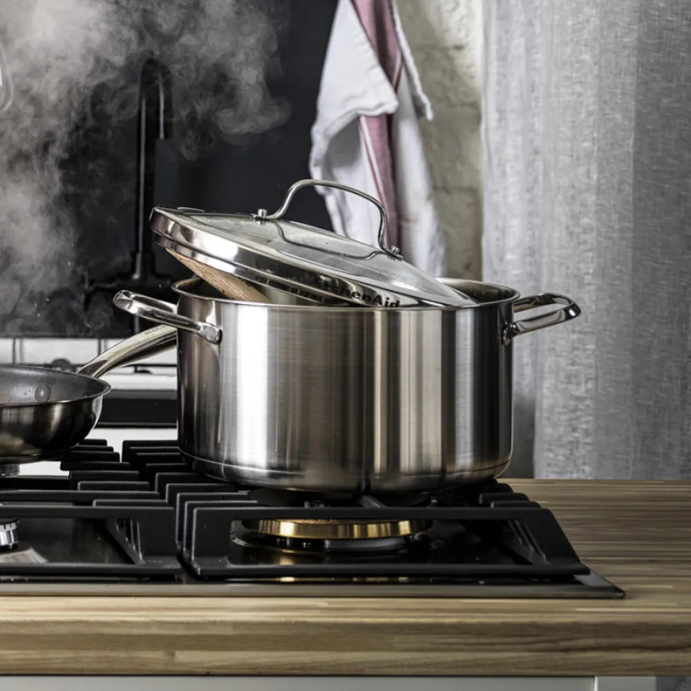 Каструля з кришкою KitchenAid Proline, 24 см, 5,7л (Silver) (CC001879-001) — фото 2