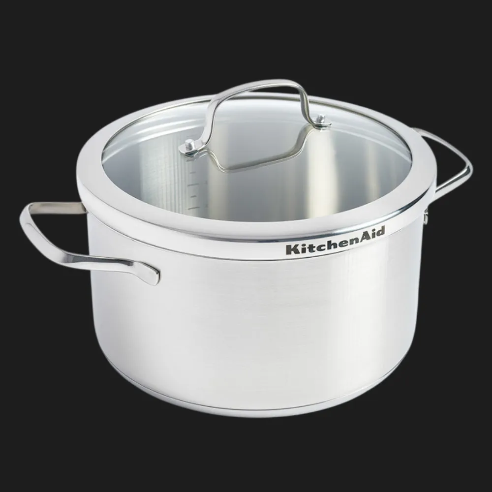 Каструля з кришкою KitchenAid Proline, 24 см, 5,7л (Silver) (CC001879-001)