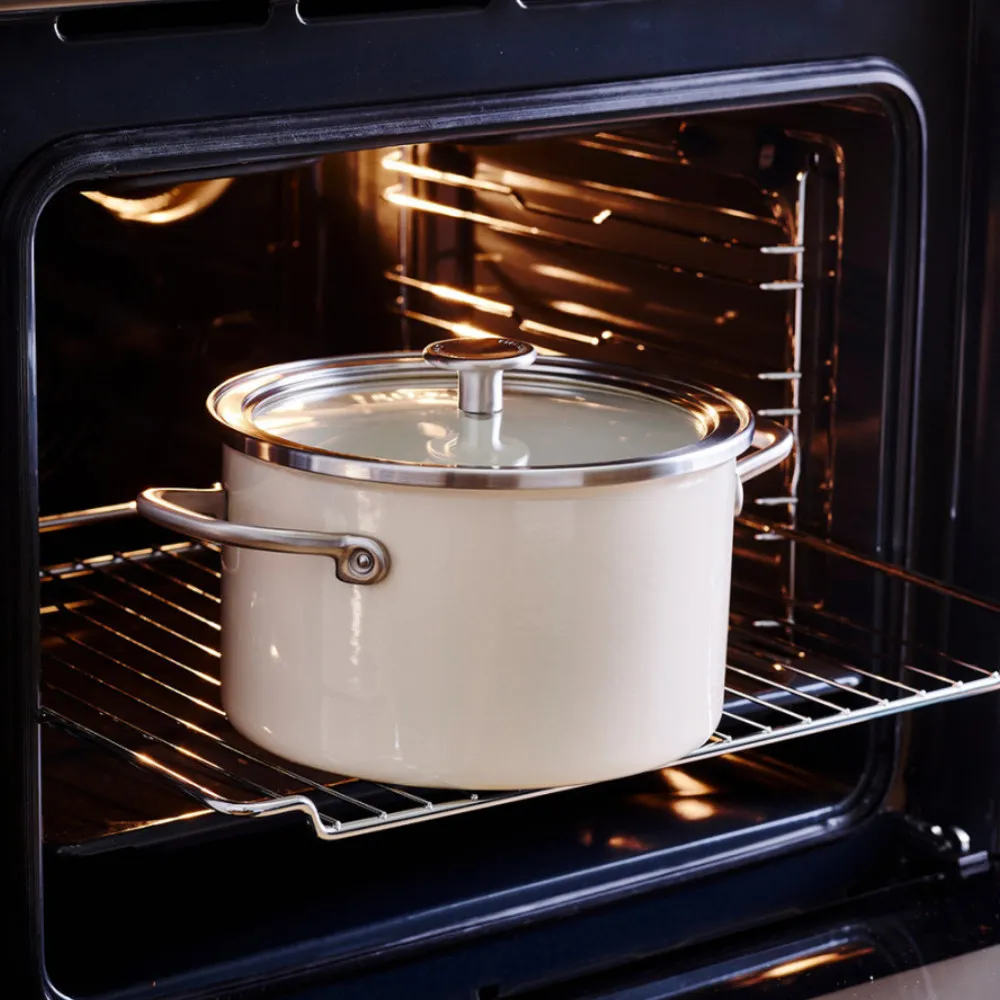 Каструля з кришкою KitchenAid Steel Core, 24 см, 6 л (Beige) (CC003269-001) — фото 4