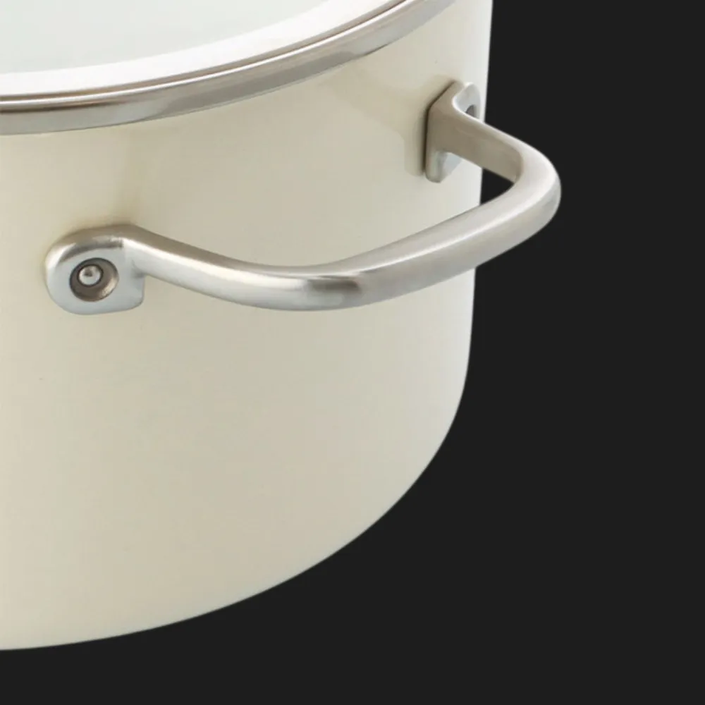 Каструля з кришкою KitchenAid Steel Core, 24 см, 6 л (Beige) (CC003269-001) — фото 3