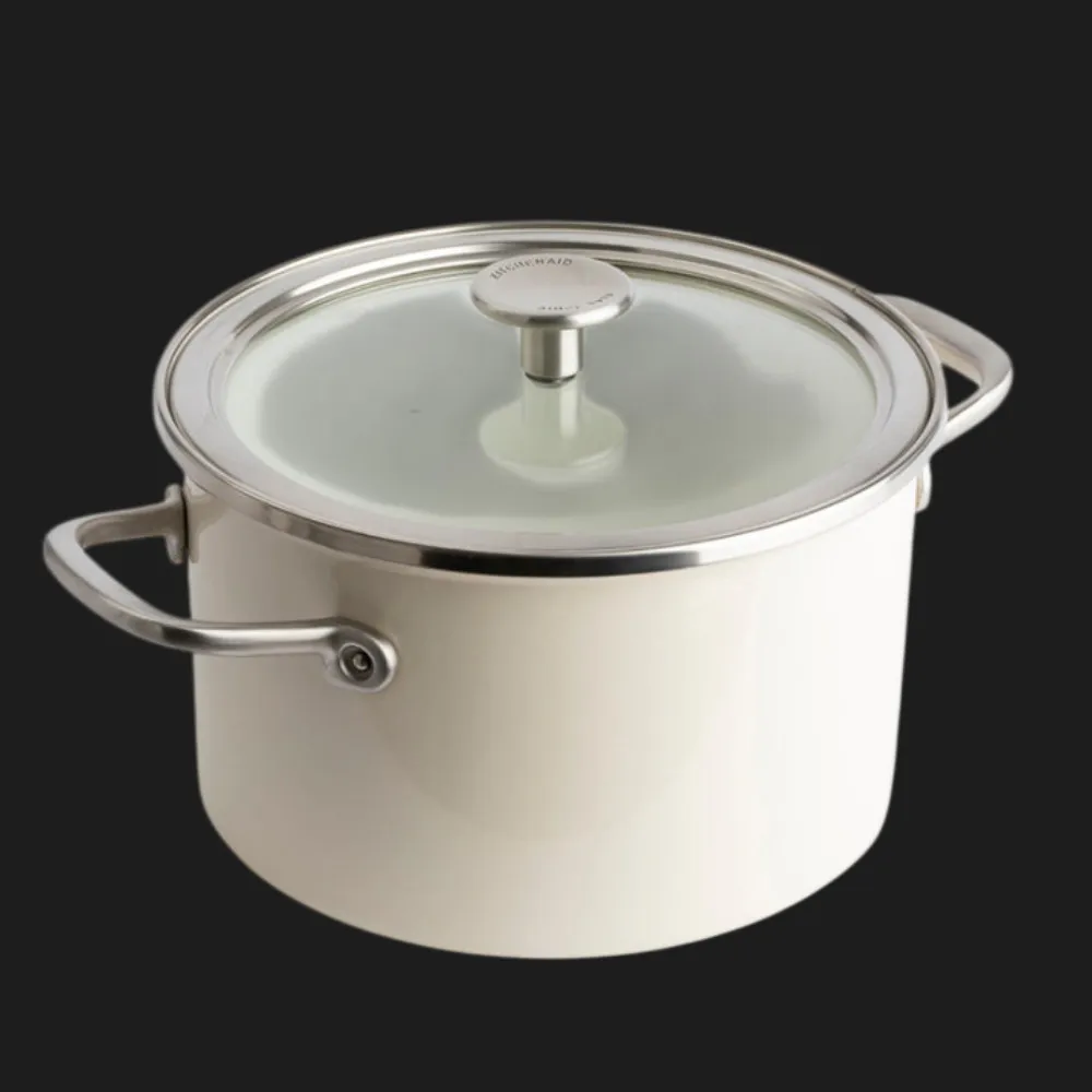 Каструля з кришкою KitchenAid Steel Core, 24 см, 6 л (Beige) (CC003269-001)
