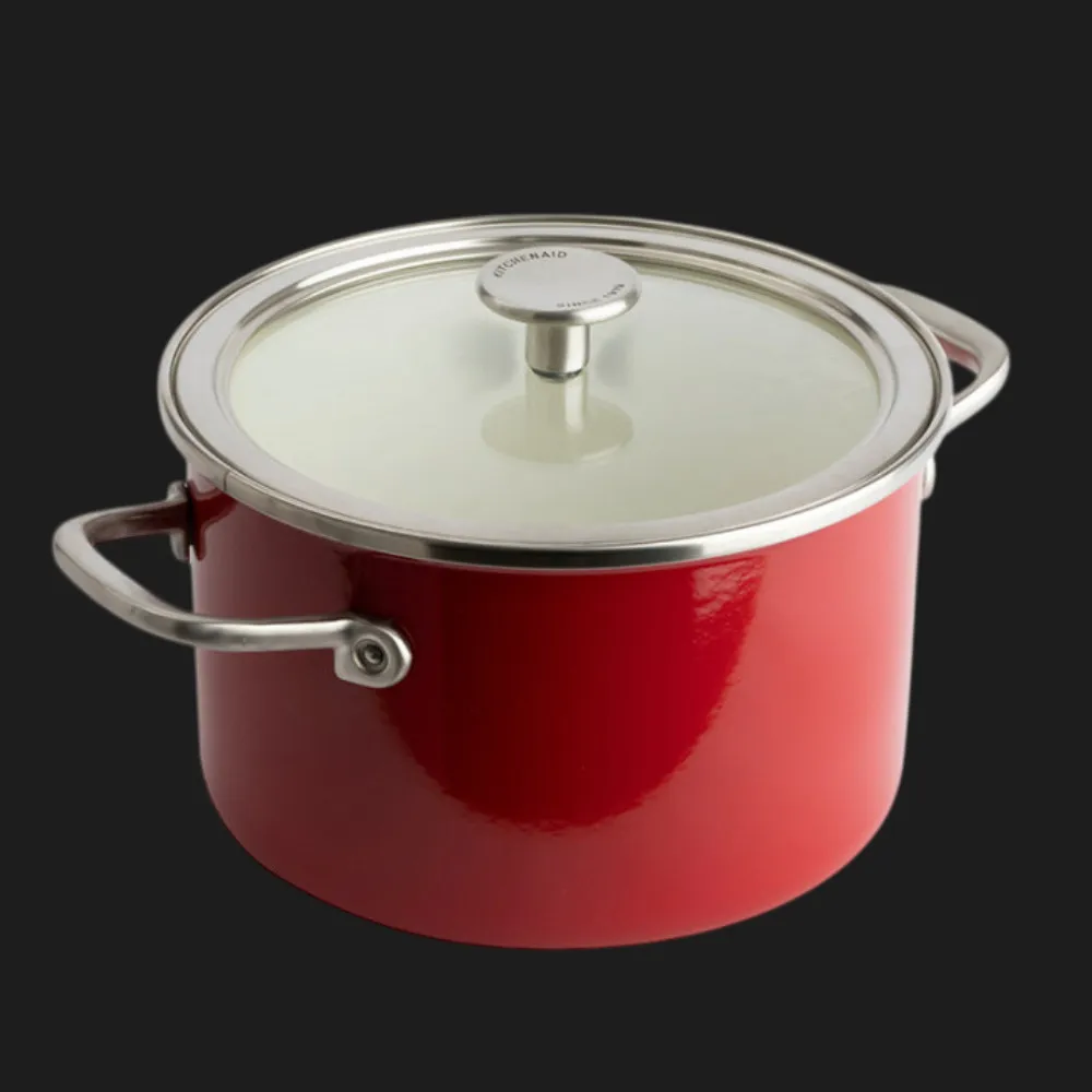 Каструля з кришкою KitchenAid Steel Core, 20 см, 3,7 л (Red) (CC003267-001)