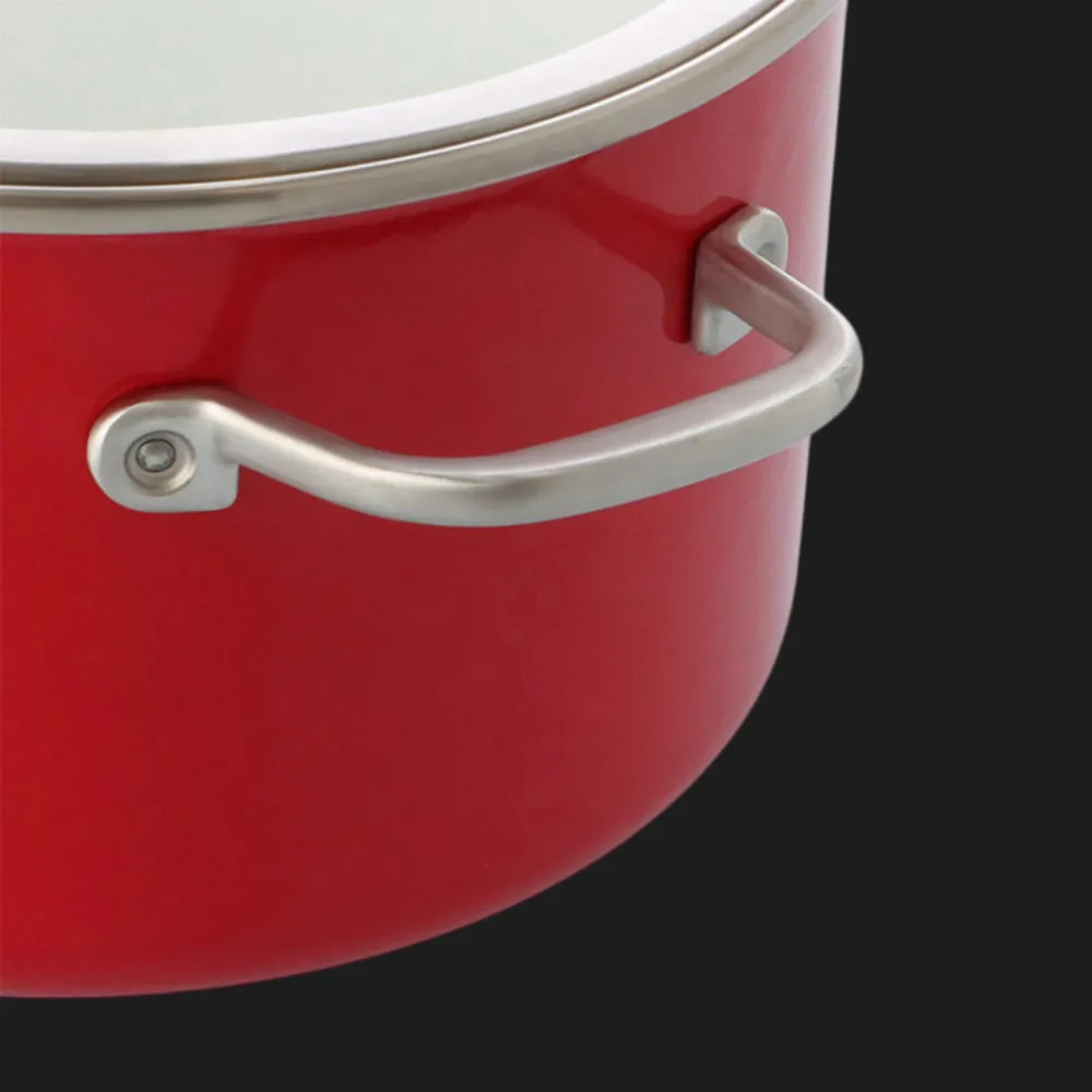 Каструля з кришкою KitchenAid Steel Core, 20 см, 3,7 л (Red) (CC003267-001) — фото 3