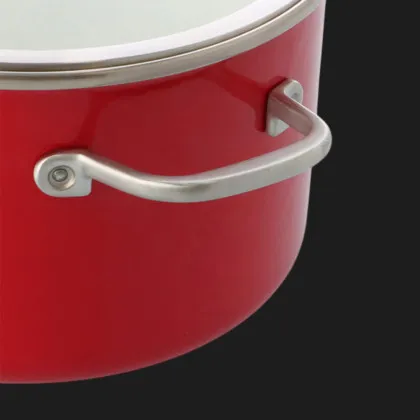 Каструля з кришкою KitchenAid Steel Core, 20 см, 3,7 л (Red) (CC003267-001)