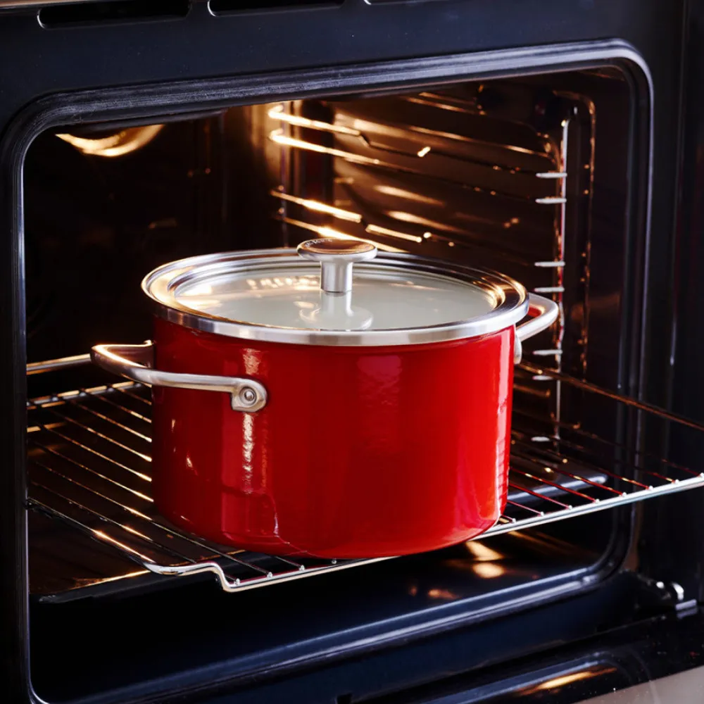 Каструля з кришкою KitchenAid Steel Core, 24 см, 6 л (Red) (CC003270-001) — фото 5