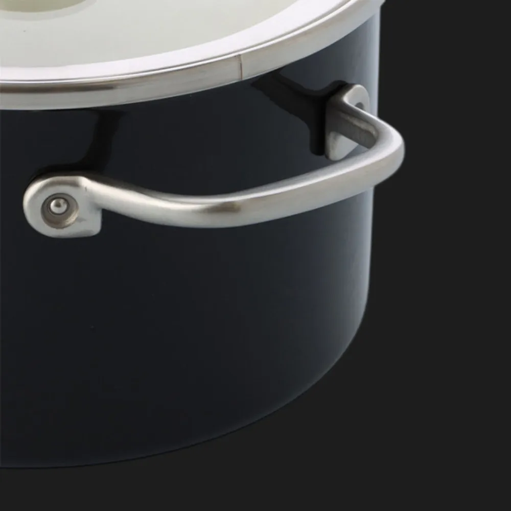 Каструля з кришкою KitchenAid Steel Core, 24 см, 6 л (Black) (CC006001-001) — фото 2