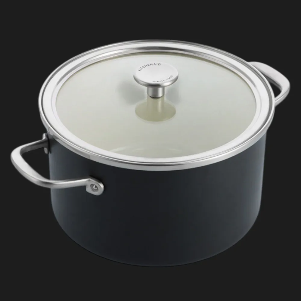 Каструля з кришкою KitchenAid Steel Core, 24 см, 6 л (Black) (CC006001-001)