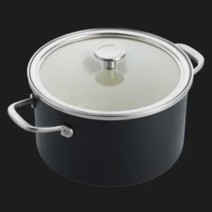 Каструля з кришкою KitchenAid Steel Core, 24 см, 6 л (Black) (CC006001-001)