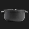 Каструля чавунна з кришкою KitchenAid Matte Oven-to-table, 22 см, 3,3 л (Black) (CC004899-001)