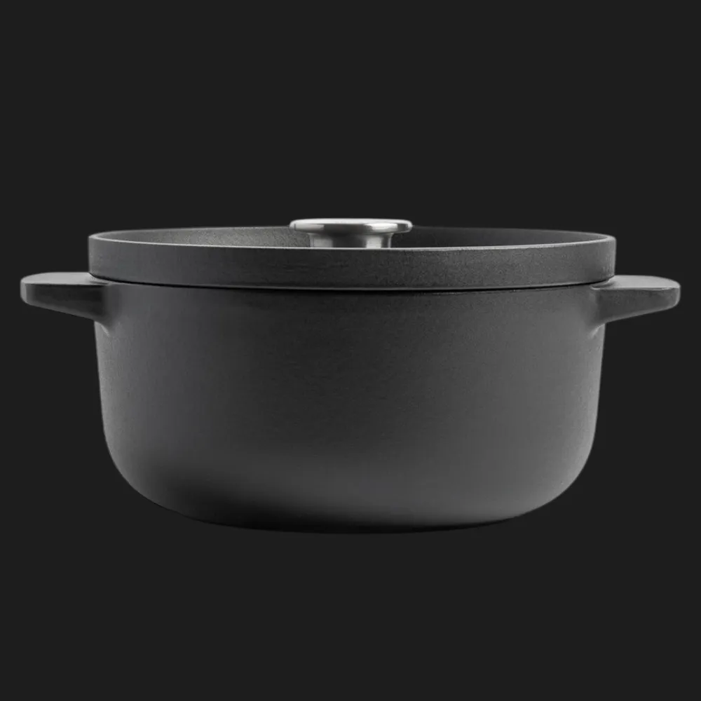 Каструля чавунна з кришкою KitchenAid Matte Oven-to-table, 22 см, 3,3 л (Black) (CC004899-001) — фото 2