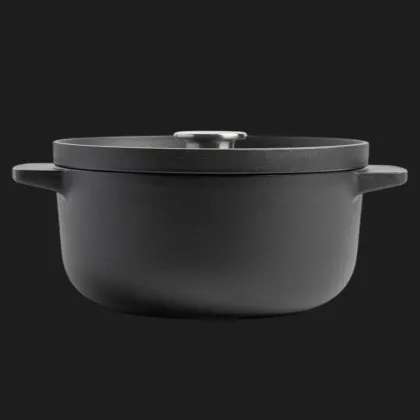 Каструля чавунна з кришкою KitchenAid Matte Oven-to-table, 22 см, 3,3 л (Black) (CC004899-001)