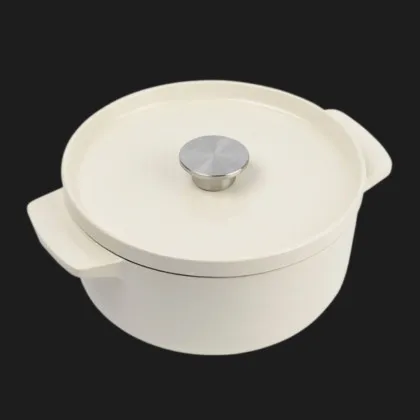 Каструля чавунна з кришкою KitchenAid, 22 см, 3,3 л (Beige) (CC006056-001)