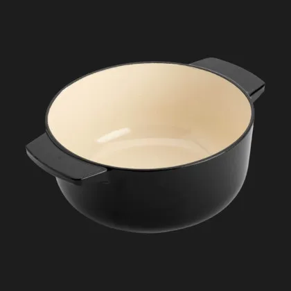 Чугунная кастрюля с крышкой KitchenAid, 22 см, 3,3 л (Black) (CC006058-001)