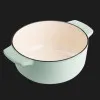 Каструля чавунна з кришкою KitchenAid, 22 см, 3,3 л (Mint) (CC007433-001)