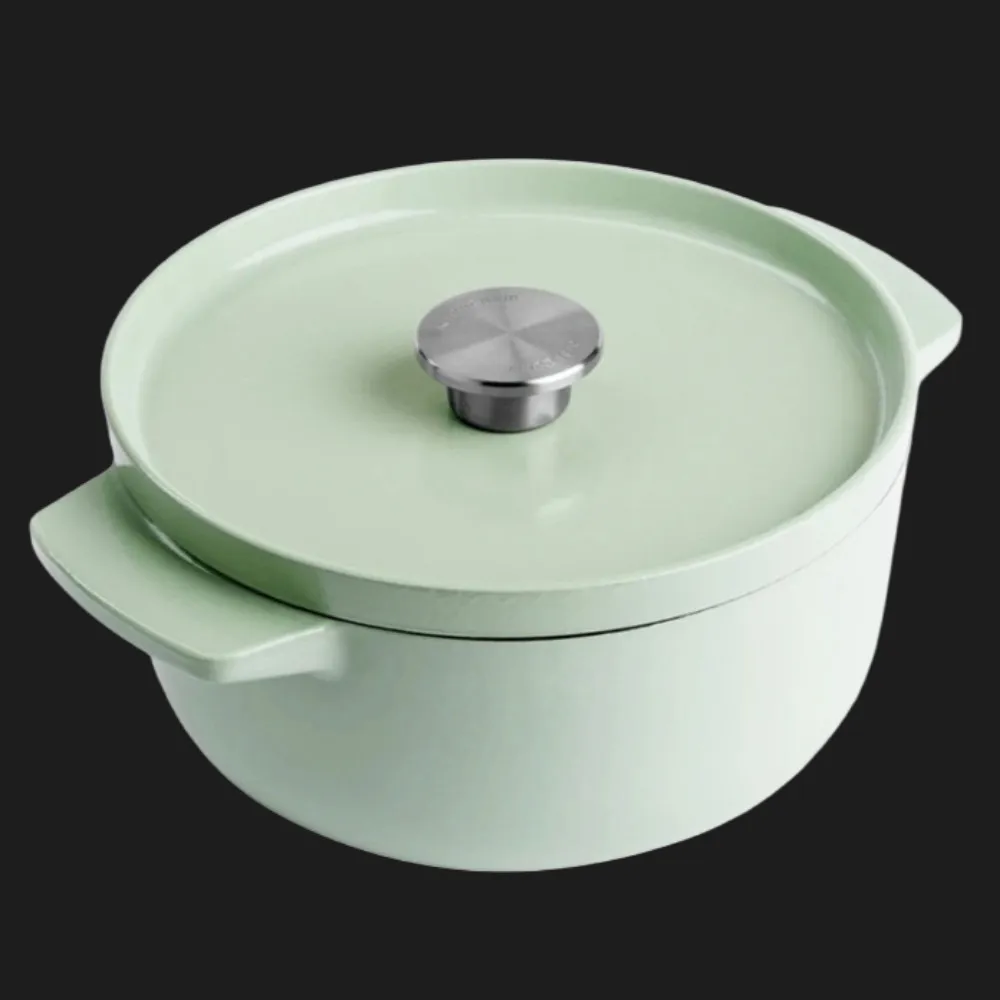 Каструля чавунна з кришкою KitchenAid, 22 см, 3,3 л (Mint) (CC007433-001)