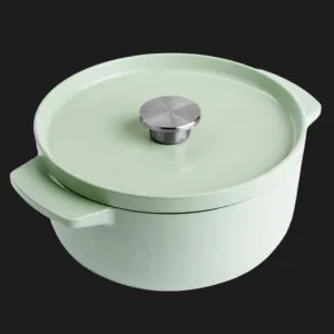 Каструля чавунна з кришкою KitchenAid, 22 см, 3,3 л (Mint) (CC007433-001)