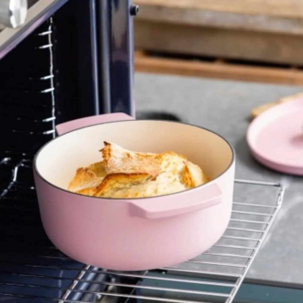 Каструля чавунна з кришкою KitchenAid, 22 см, 3,3 л (Pink) (CC007430-001) — фото 5