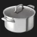 Кастрюля с крышкой Ninja з нержавіючої сталі 20 см (Silver) (C60220DE)