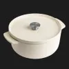 Каструля чавунна з кришкою KitchenAid, 26 см, 5,2 л (Beige) (CC006059-001)