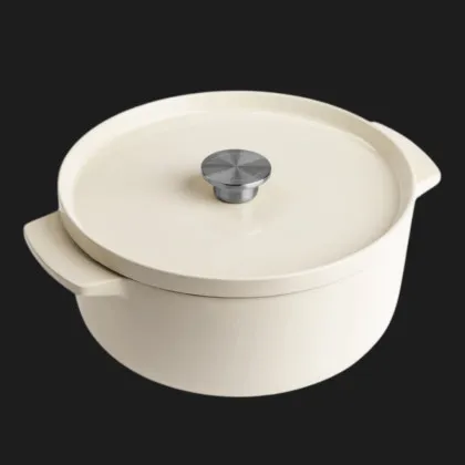 Чугунная кастрюля с крышкой KitchenAid, 26 см, 5,2 л (Beige) (CC006059-001)