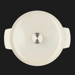 Каструля чавунна з кришкою KitchenAid, 26 см, 5,2 л (Beige) (CC006059-001)