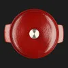Каструля чавунна з кришкою KitchenAid, 26 см, 5,2 л (Red) (CC006060-001)