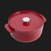 Каструля чавунна з кришкою KitchenAid, 26 см, 5,2 л (Red) (CC006060-001)
