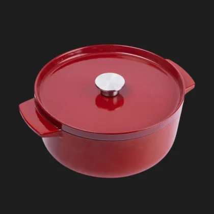 Чугунная кастрюля с крышкой KitchenAid, 26 см, 5,2 л (Red) (CC006060-001)