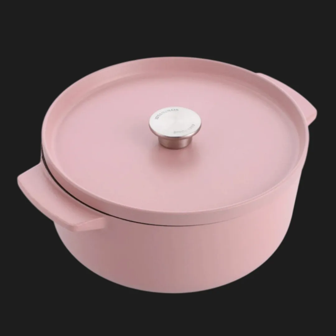 Каструля чавунна з кришкою KitchenAid, 26 см, 5,2 л (Pink) (CC007431-001) — фото 4